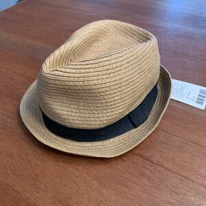 NWT Straw hat with black band.
